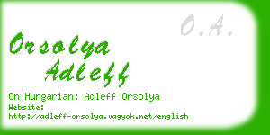 orsolya adleff business card